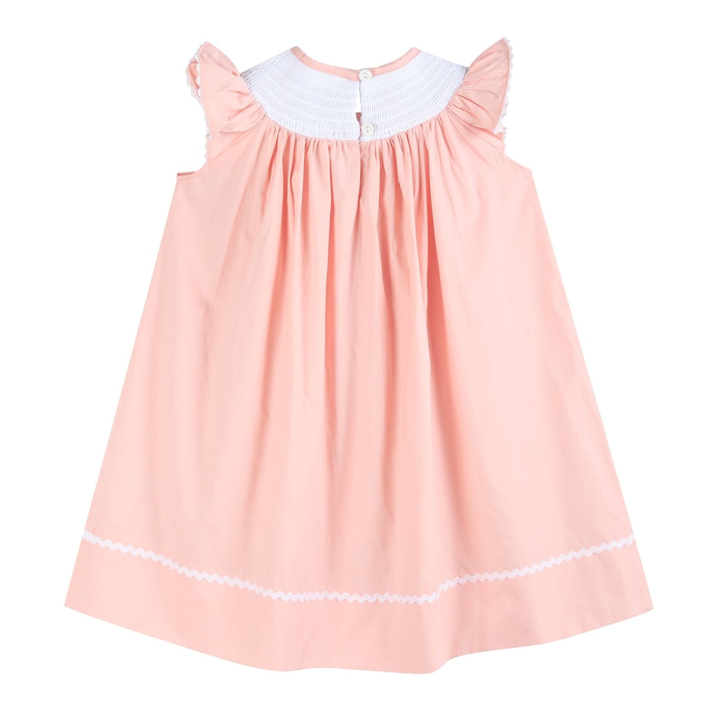 Light Pink Bunny Smocked Bishop Dress