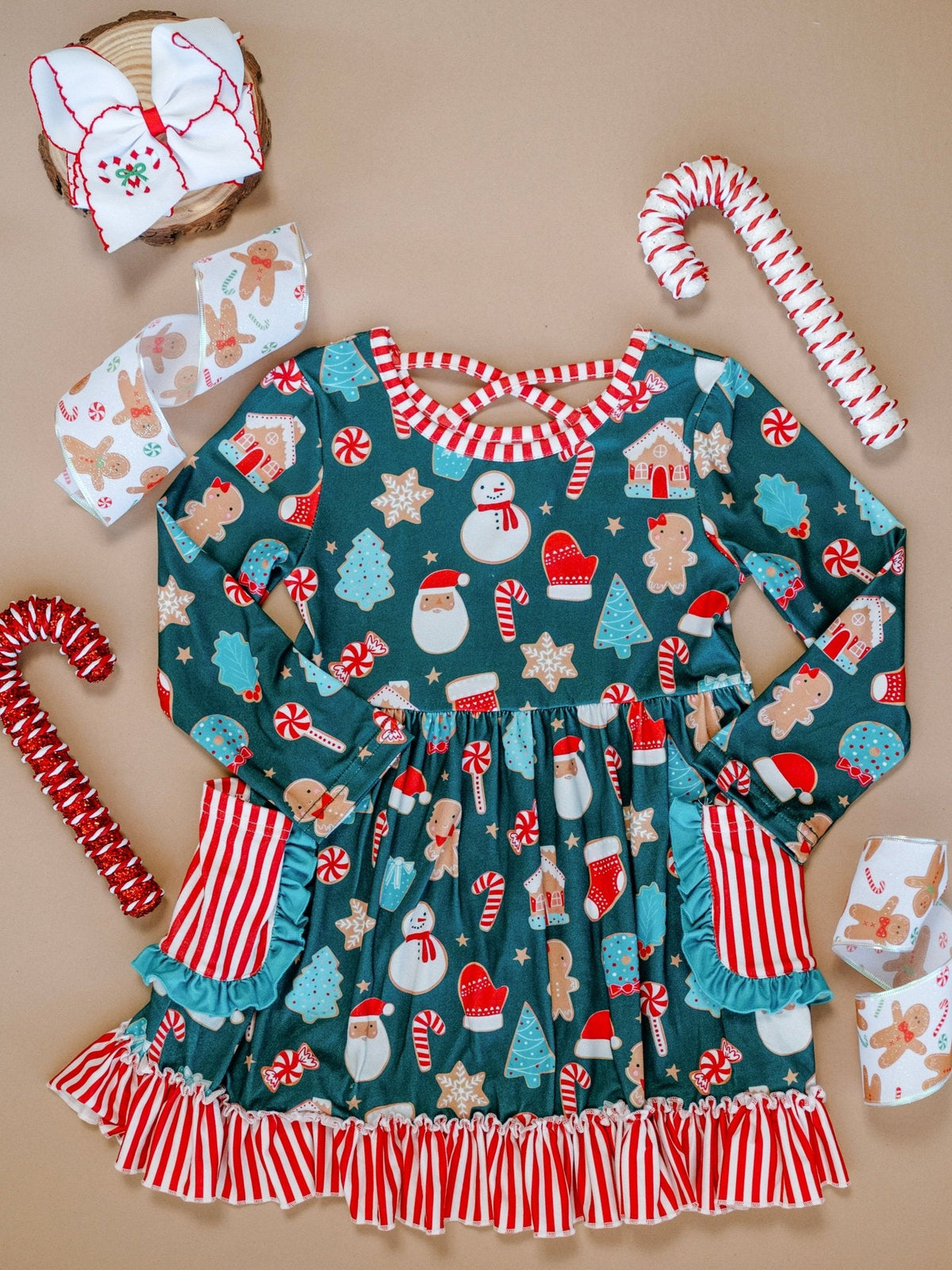 My Favorite Christmas Things Girls Twirl Dress
