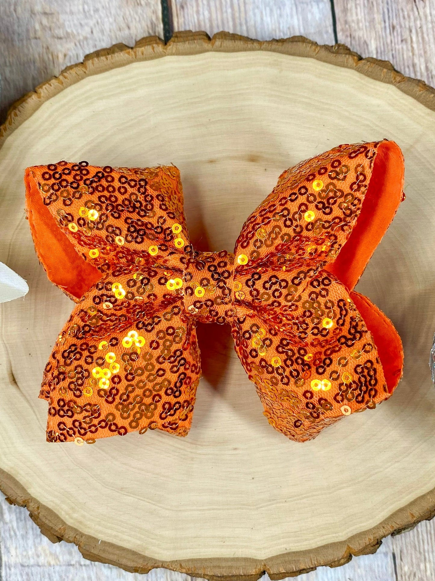 4.5" Sequin Hair Bow for Girls Sparkle Boutique Bow for Holidays & Parties | Alligator Clip