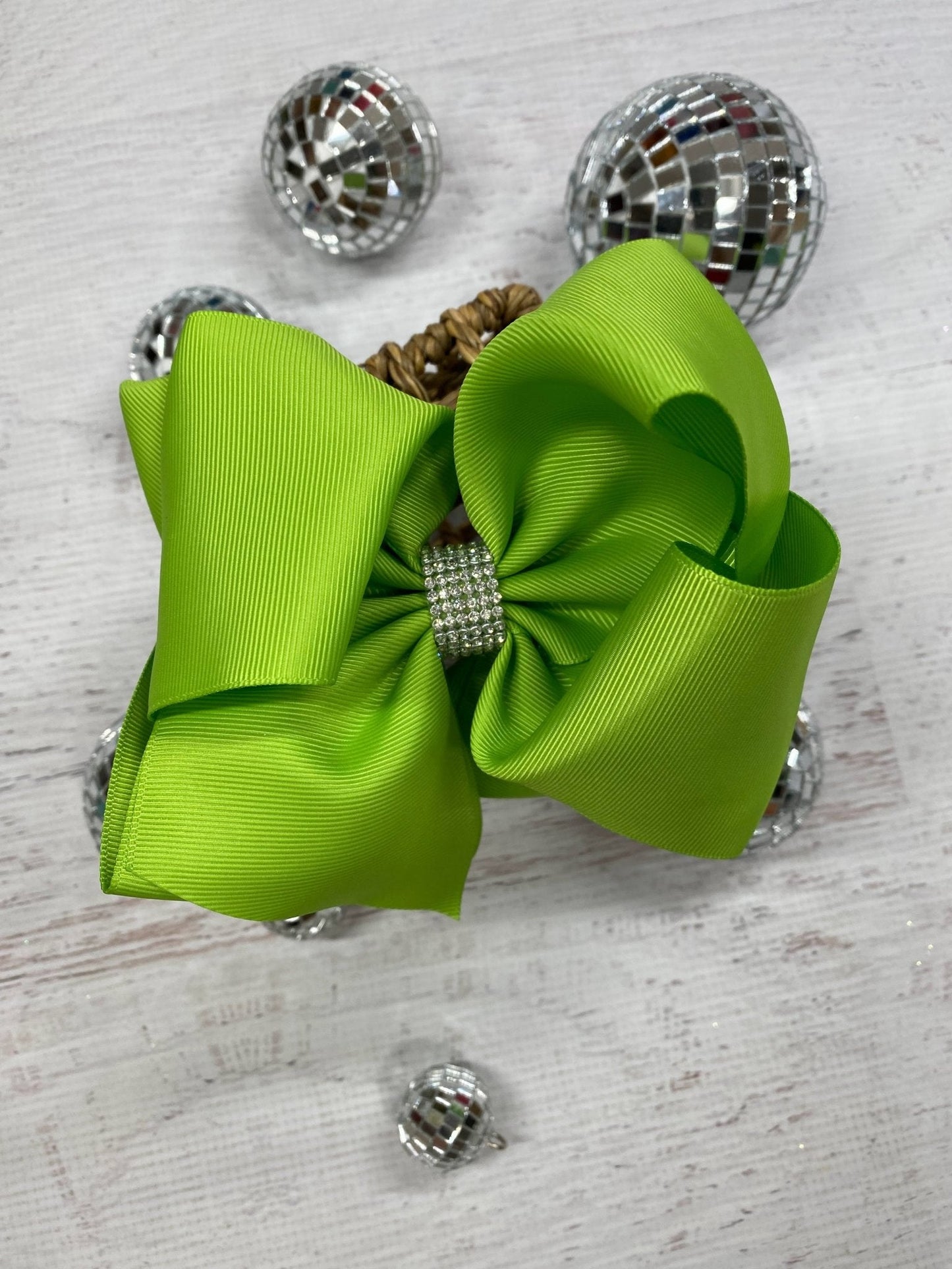 5.5" Oversize Rhinestone Center Knot Hair Bow | Alligator or French Clip