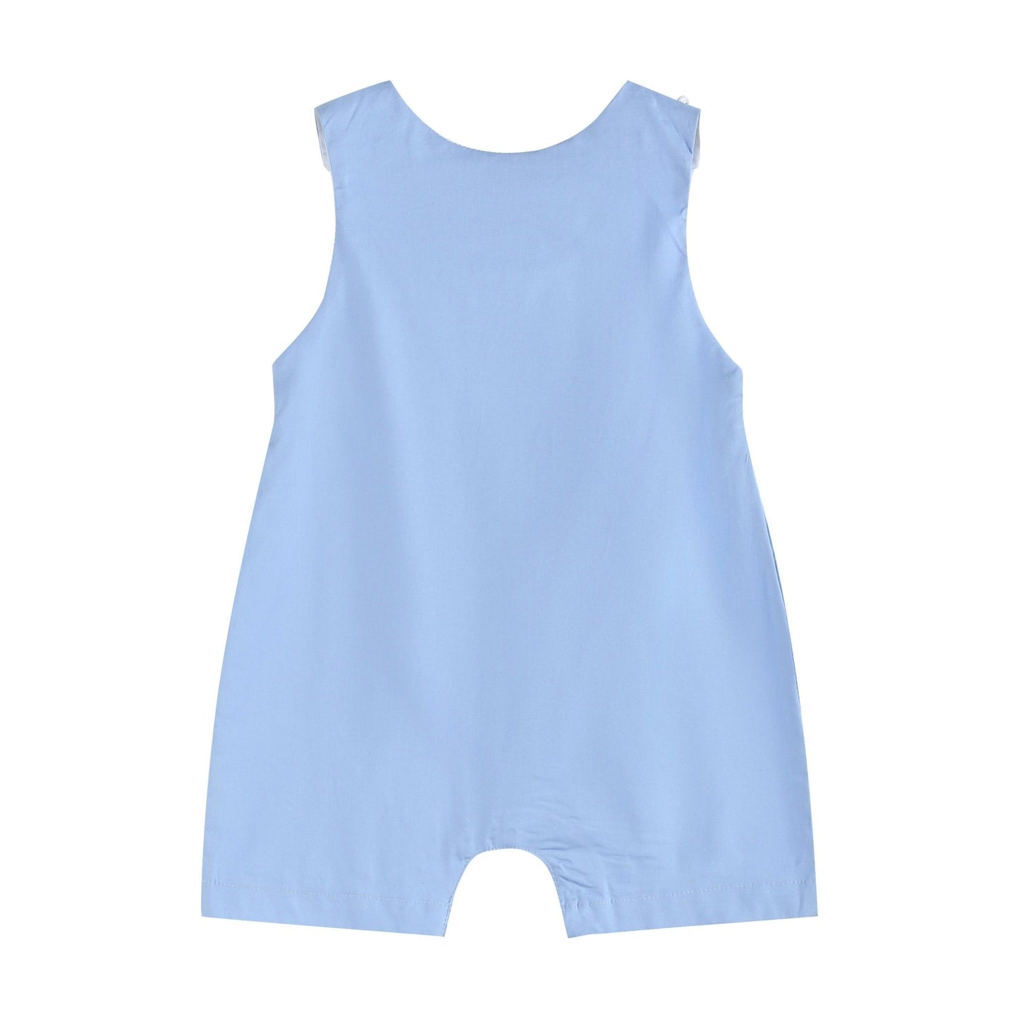 Periwinkle Blue Crosses Smocked Jon Jon