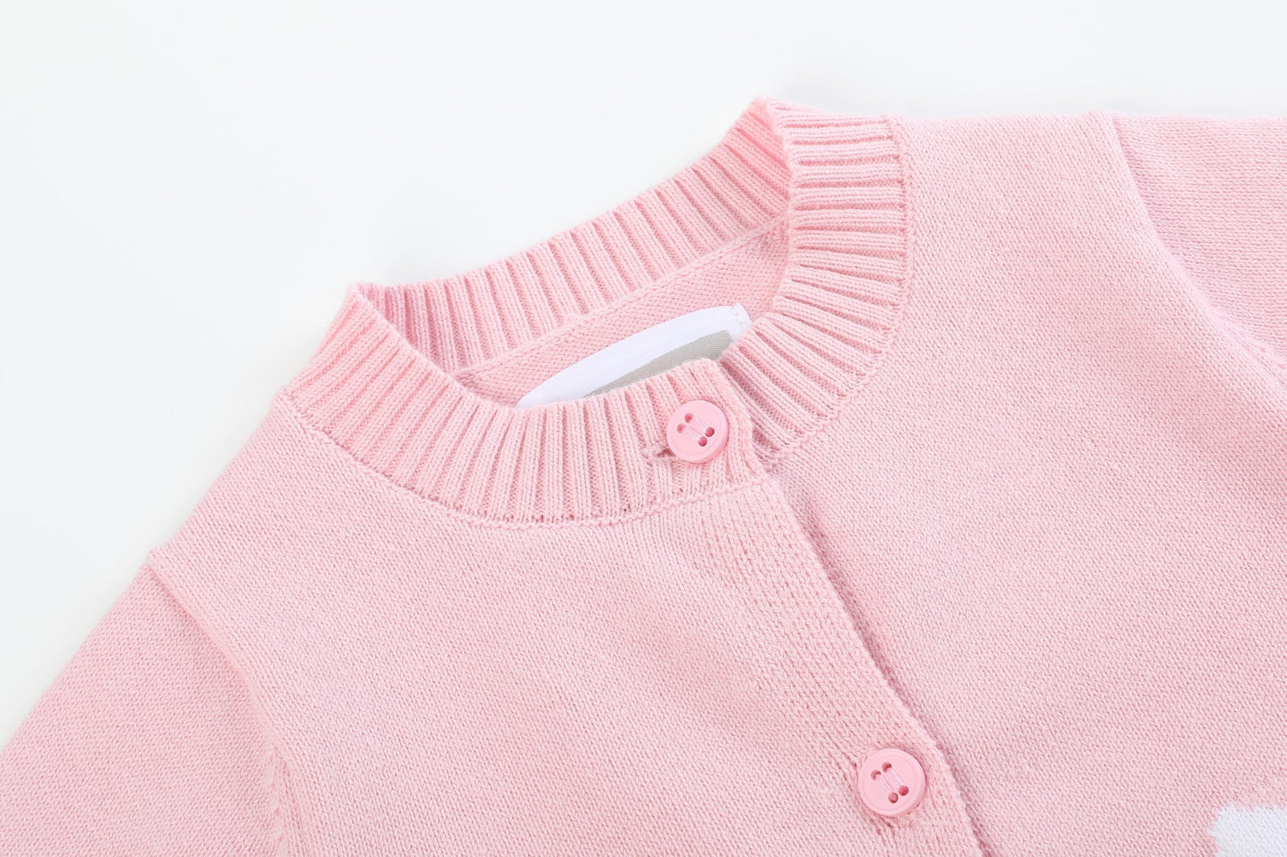 Pink Knit Bunny Cardigan