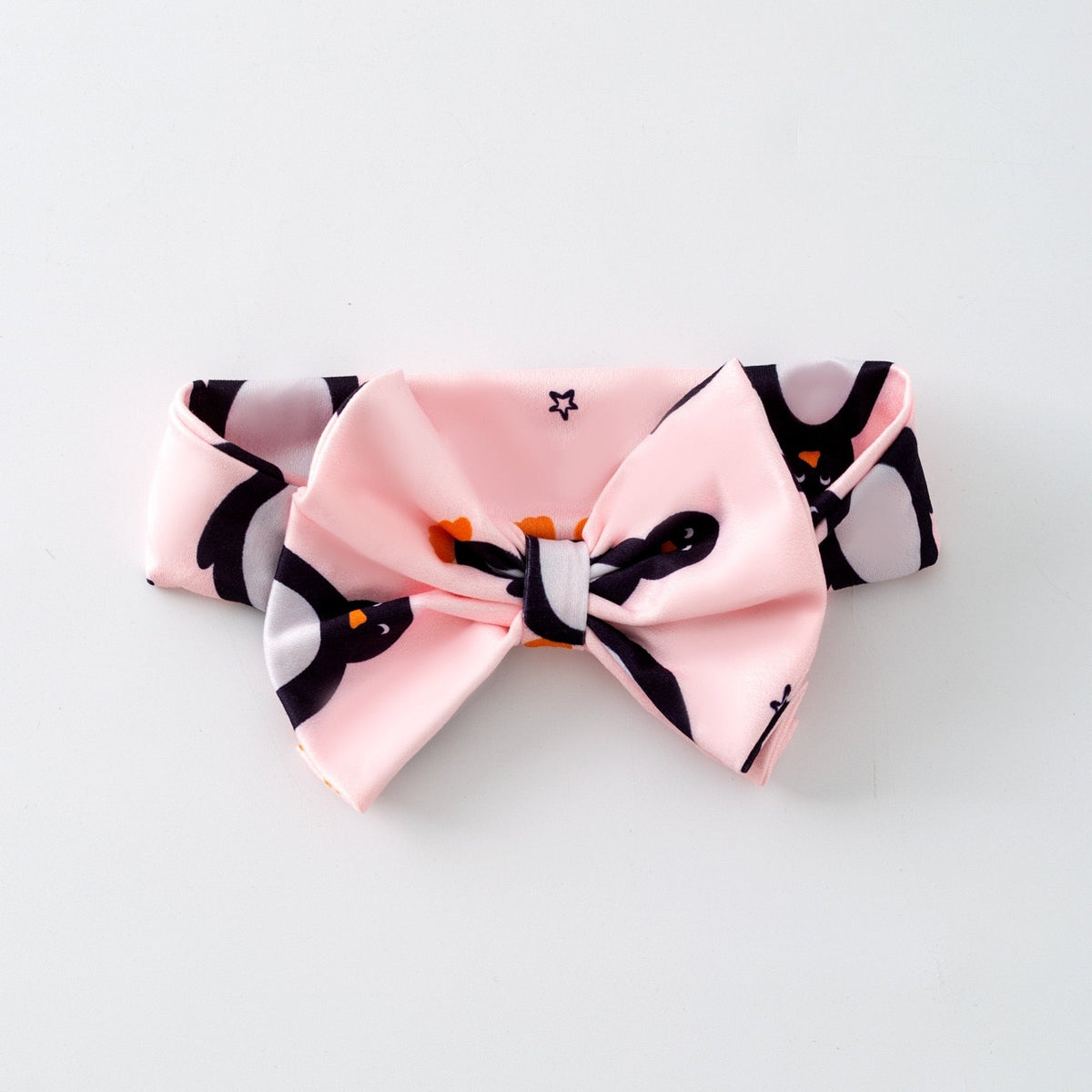 Polar Penguins Fabric Bow Headband
