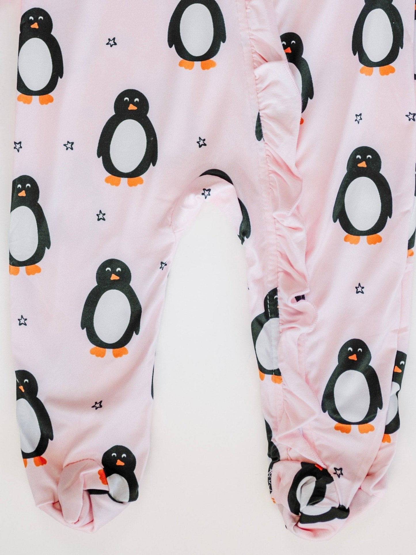 Pink Polar Penguins Christmas Infant Onesie