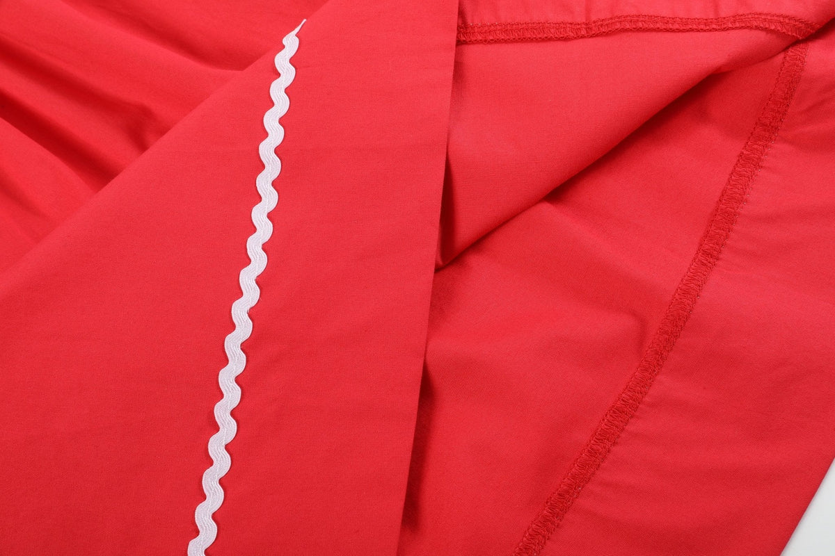 Red Santa Sleigh Bishop Dress
