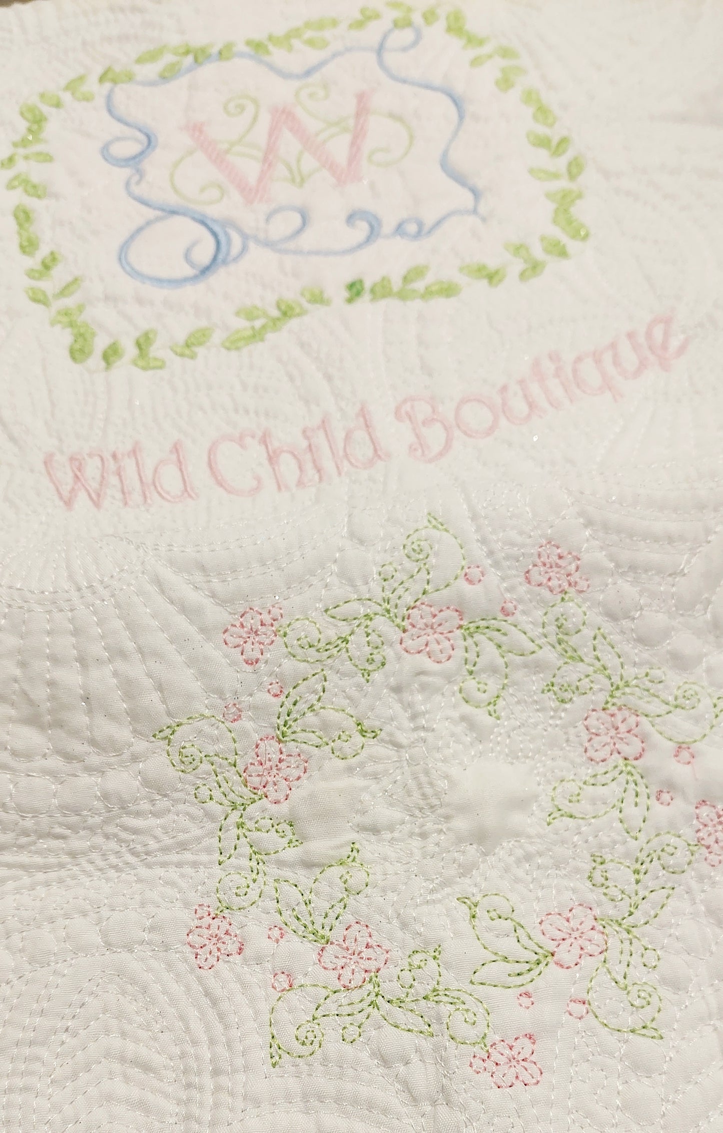 quilted baby sign