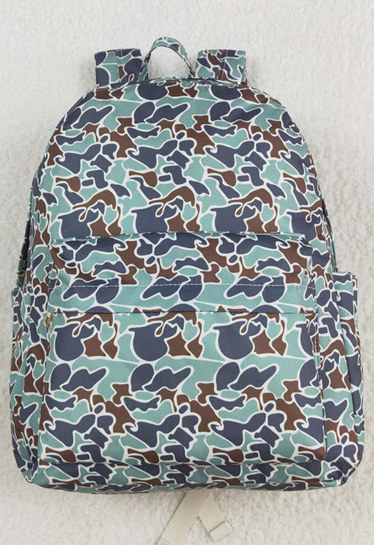 bookbag in camo print