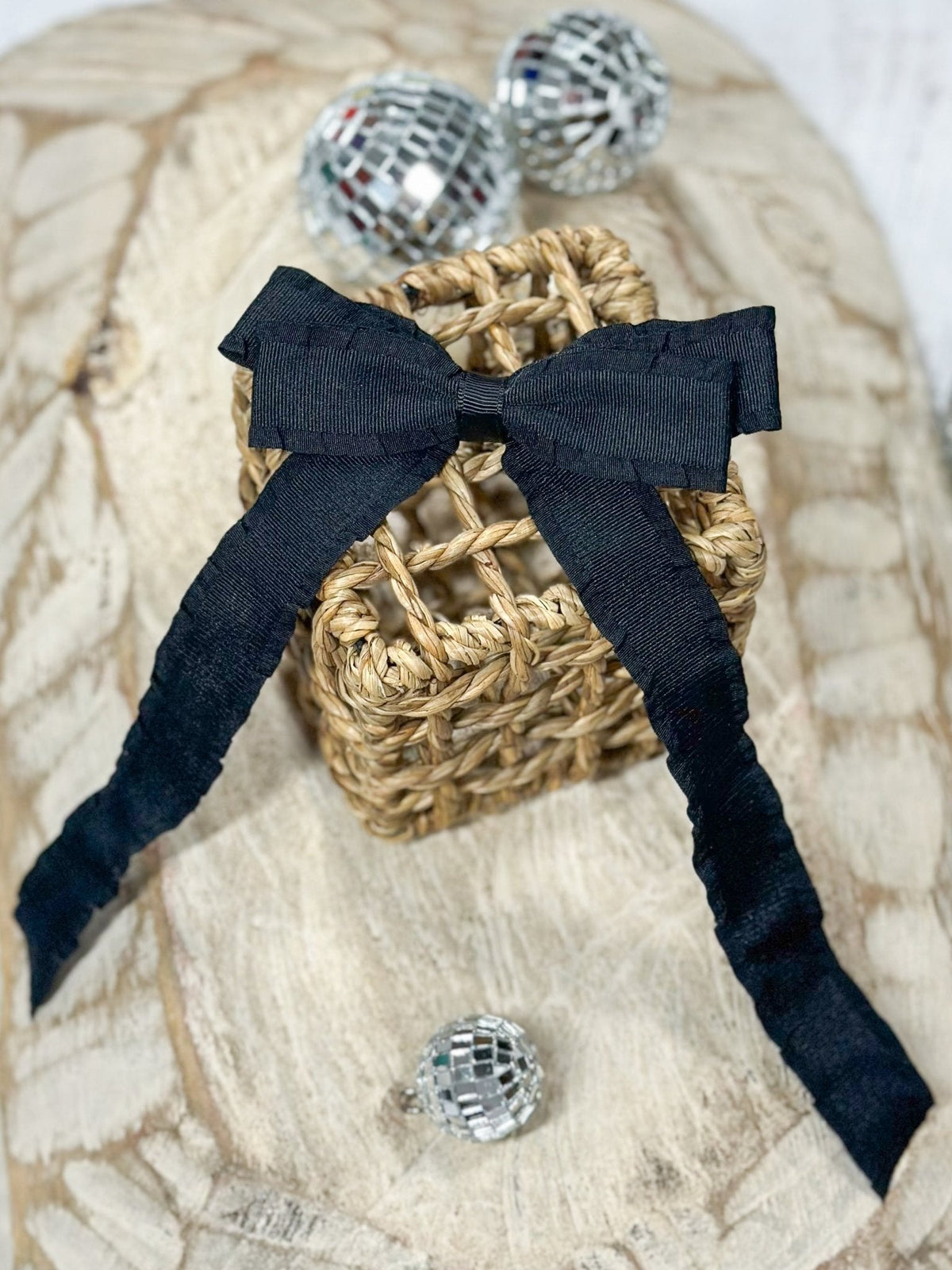 Ruffle Edge Ribbon Hair Bow | Alligator Clip