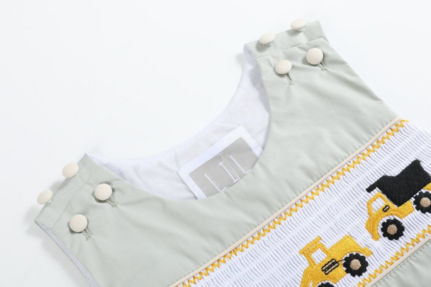 Sage Green Construction Smocked Longalls