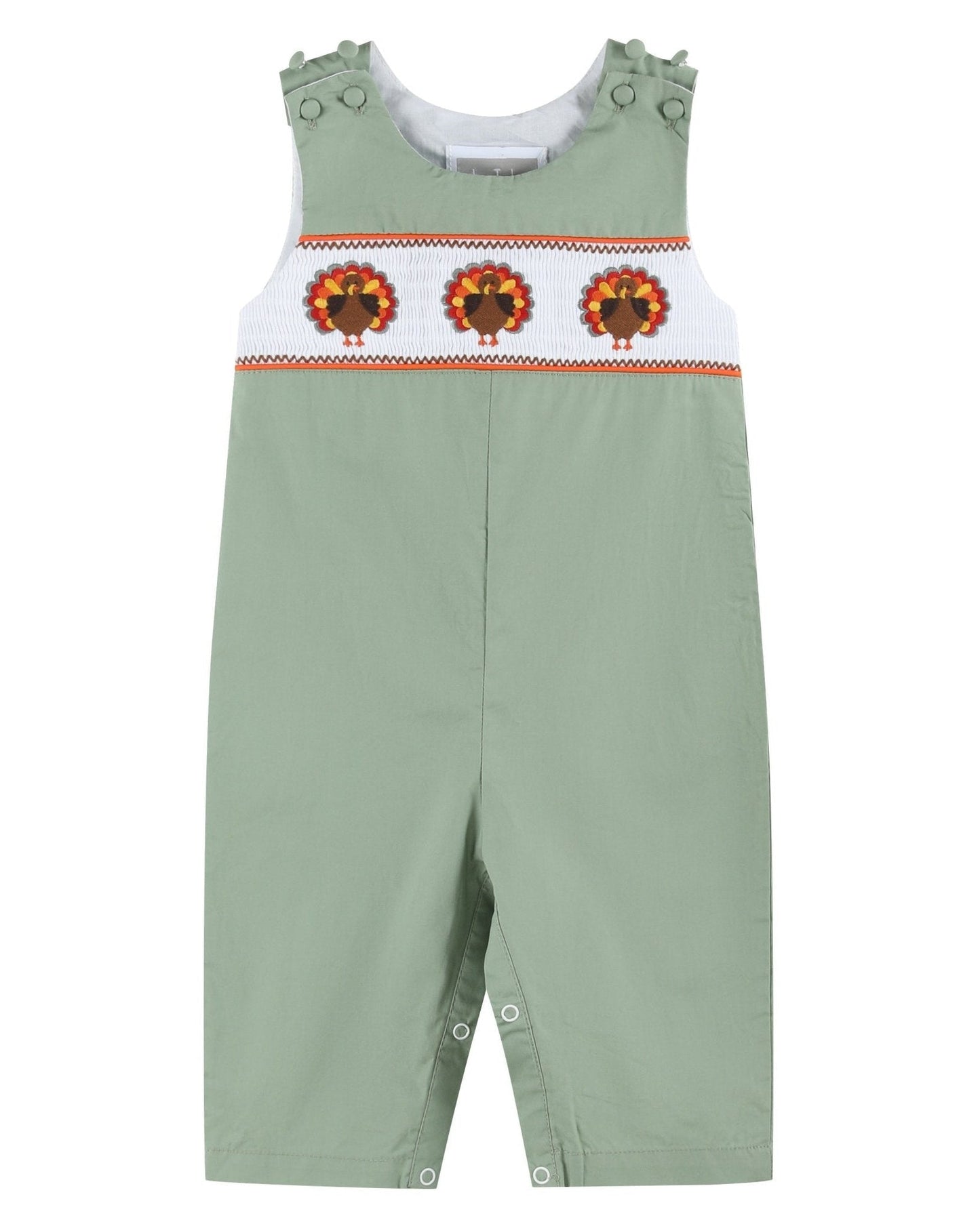 Sage Green Turkey Smocked Longalls