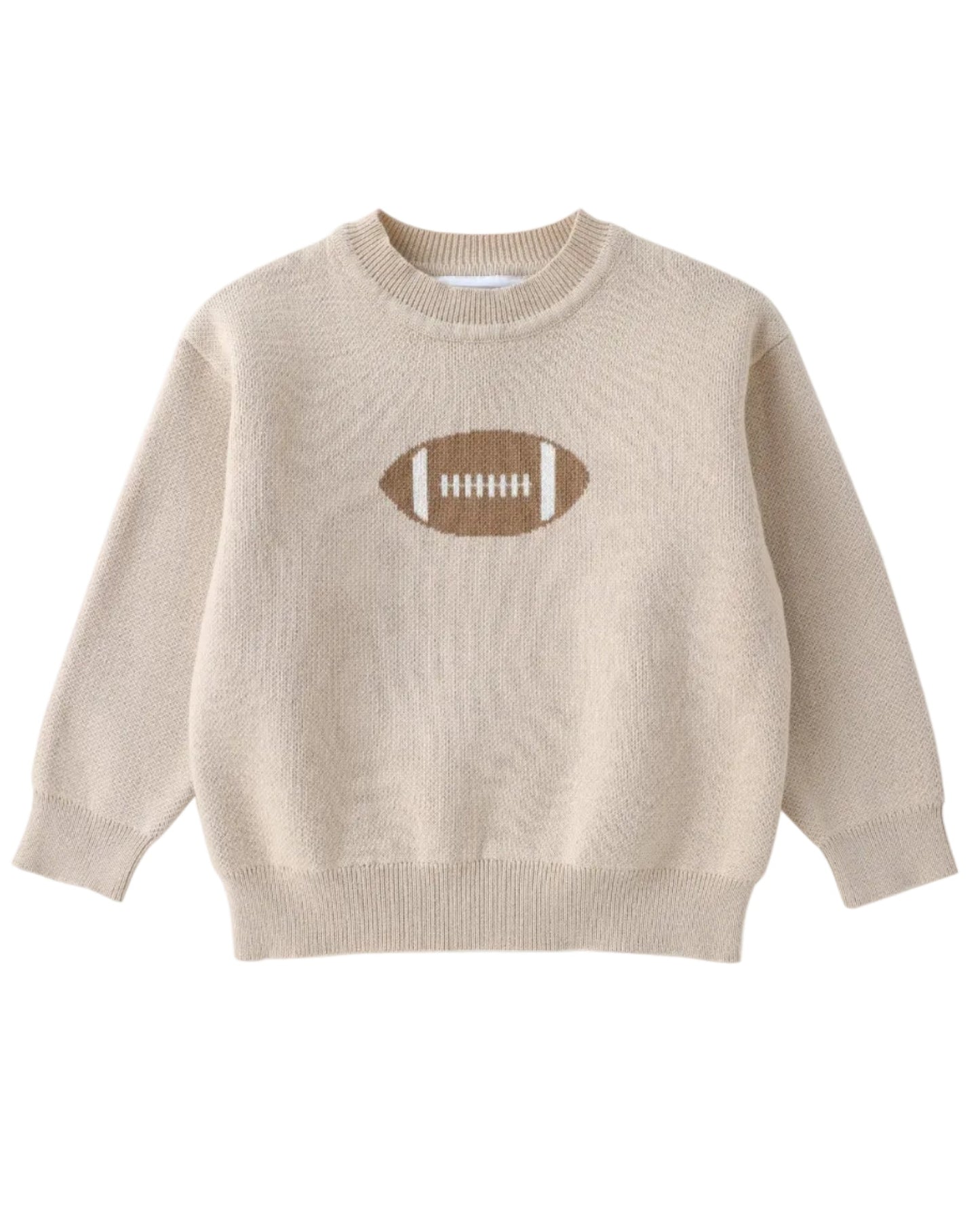 Sand Beige Football Sweater