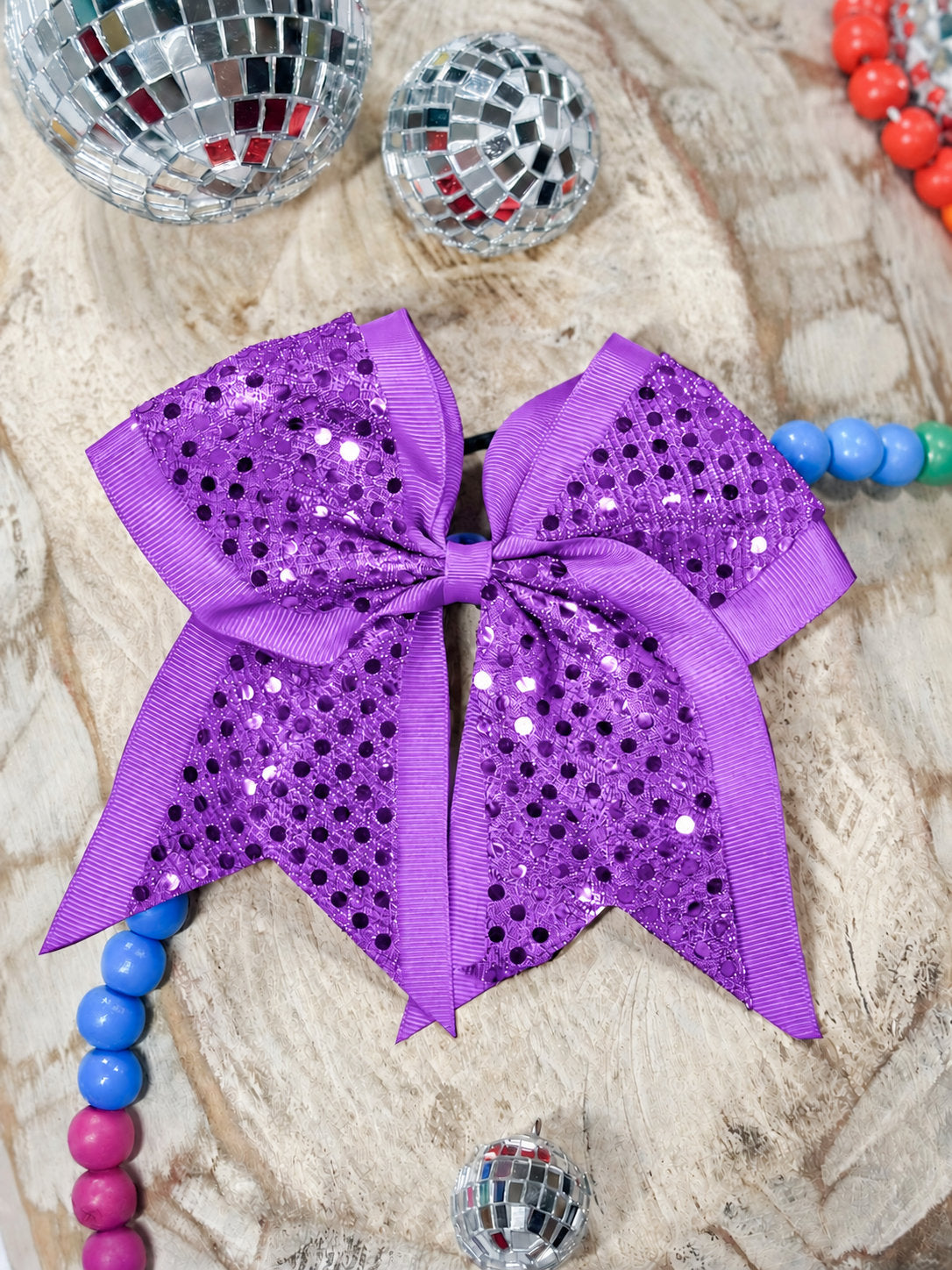 Sequin Cheer Hair Bows