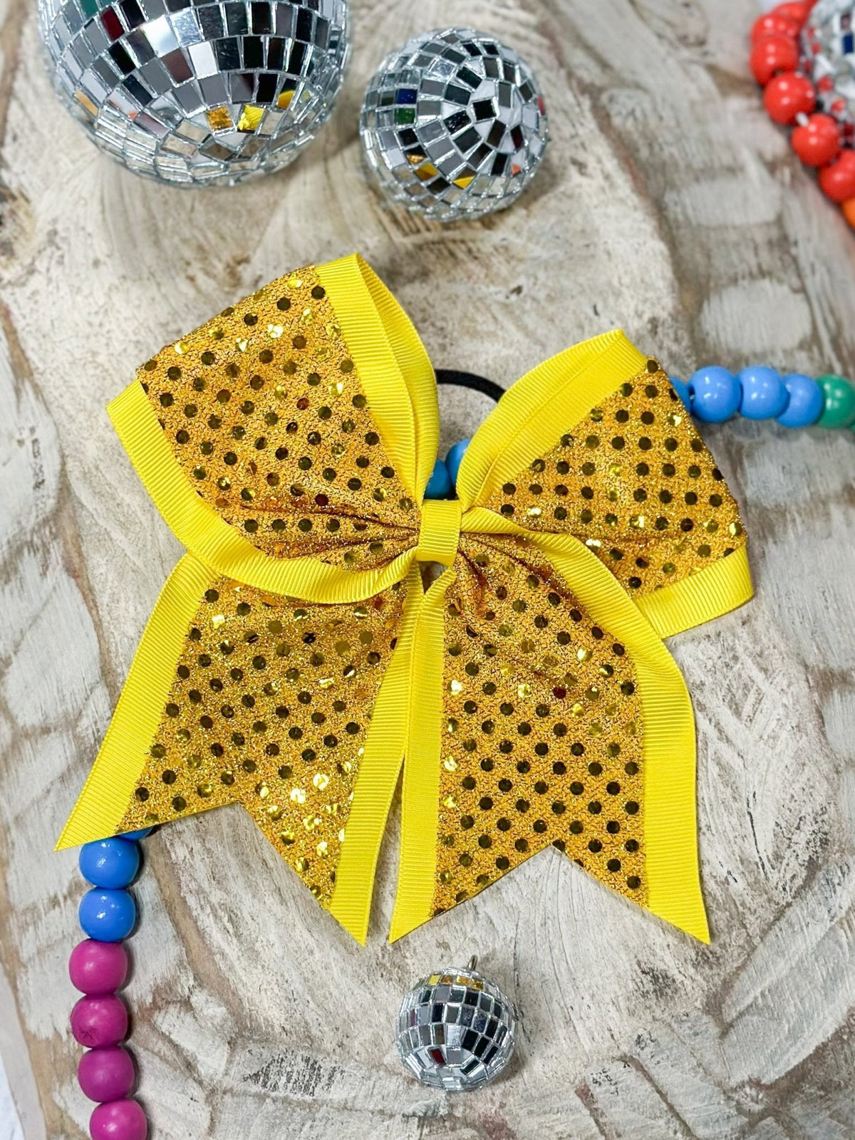 Sequin Cheer Hair Bows