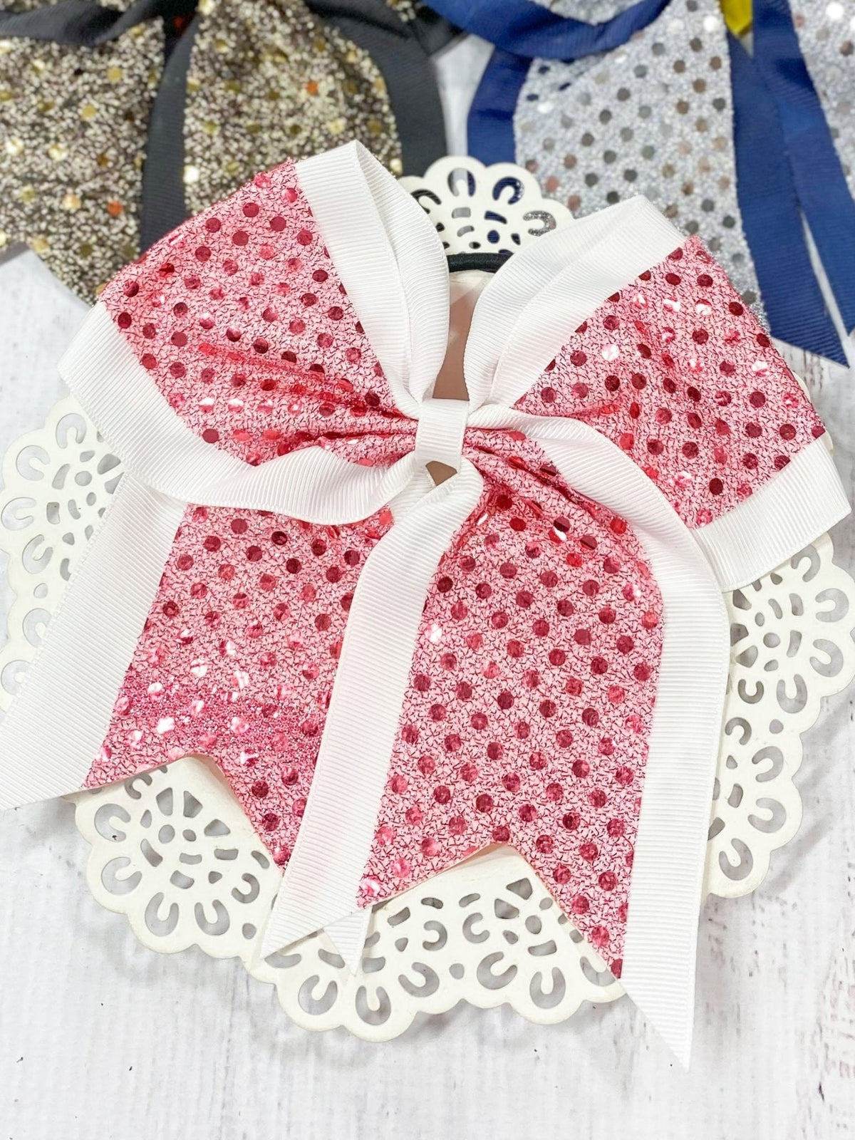 Sequin School Spirit Cheer Bow - Pony-O