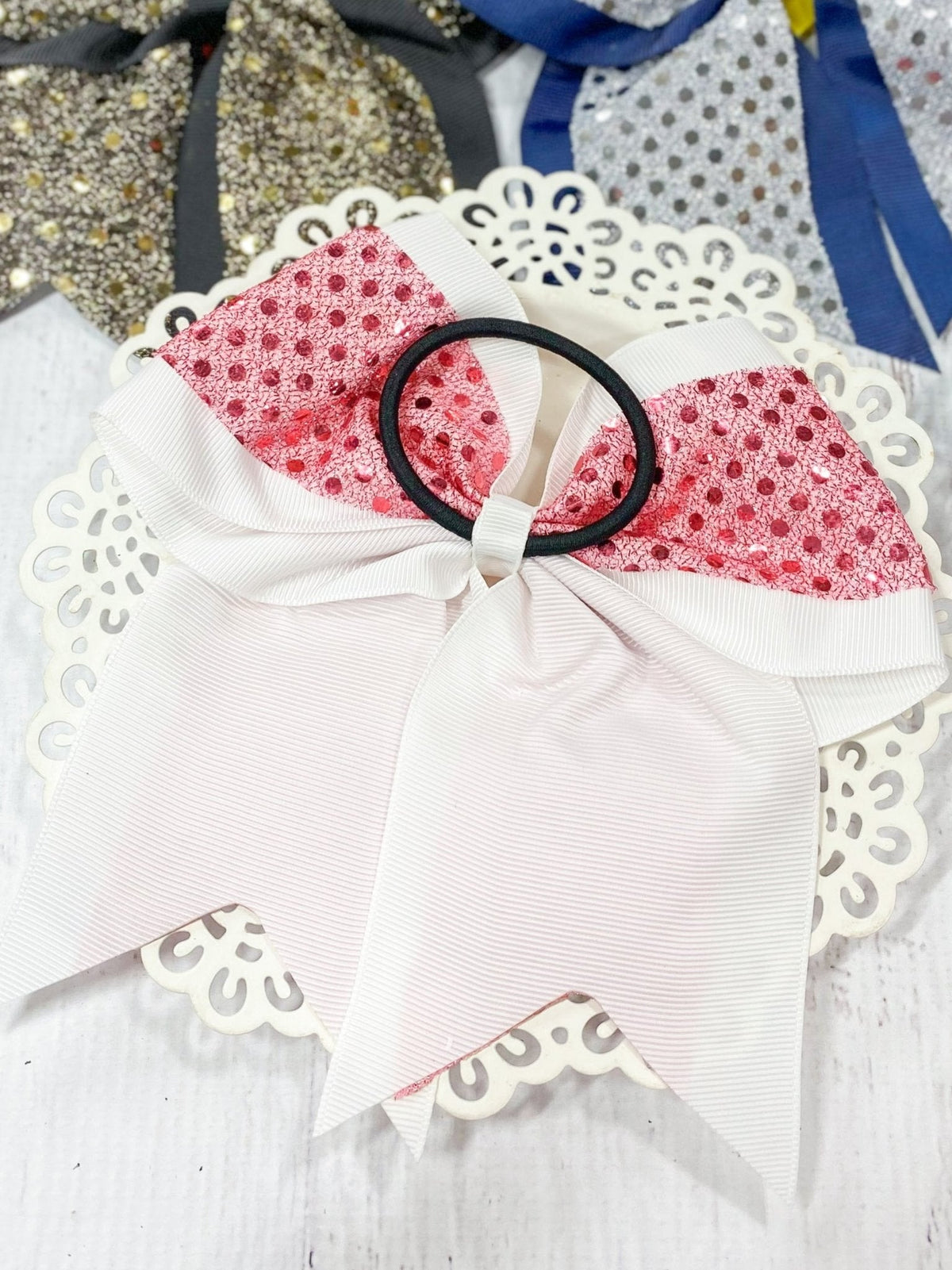 Sequin School Spirit Cheer Bow - Pony-O