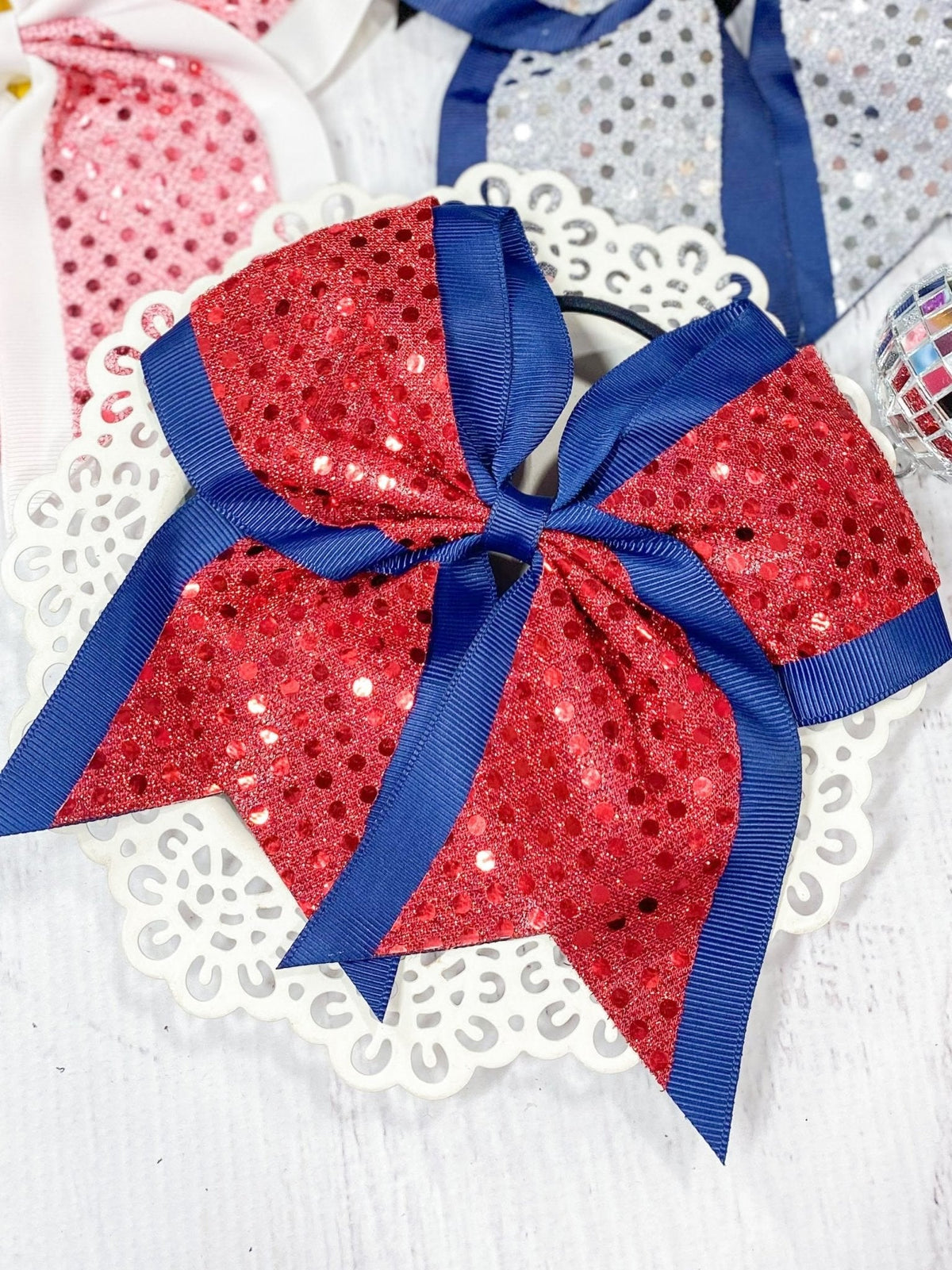 Sequin School Spirit Cheer Bow - Pony-O