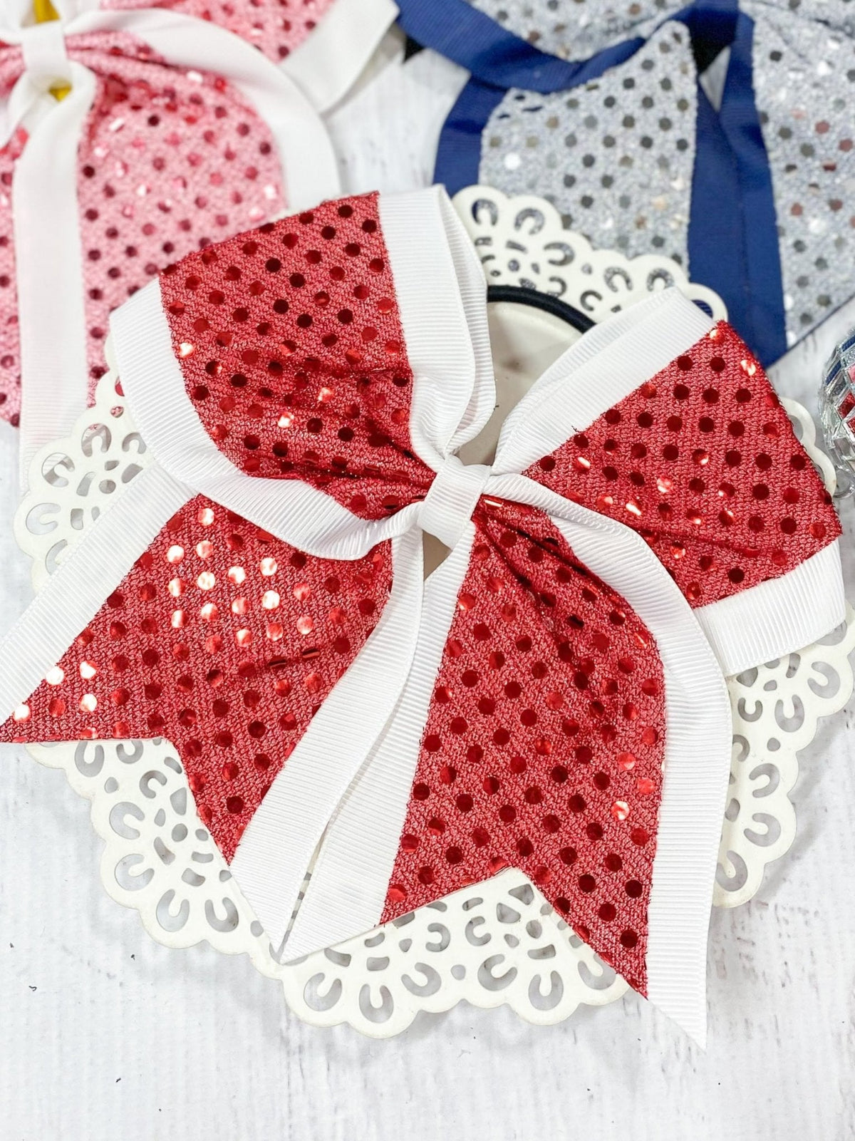 Sequin School Spirit Cheer Bow - Pony-O