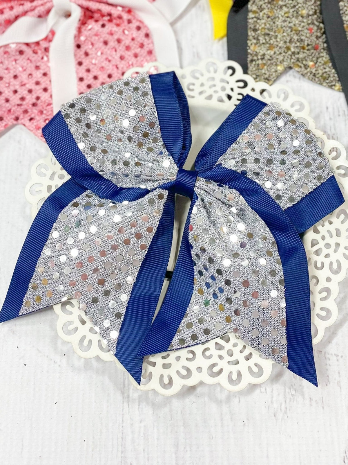 Sequin School Spirit Cheer Bow - Pony-O