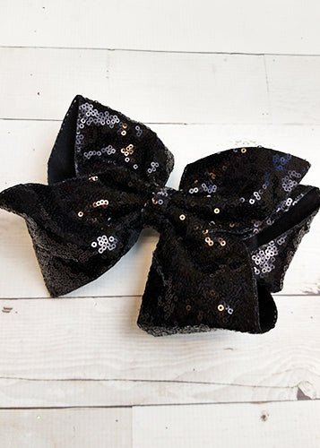 6.5" Sequin Texas Size Hair Bows | Alligator Clip