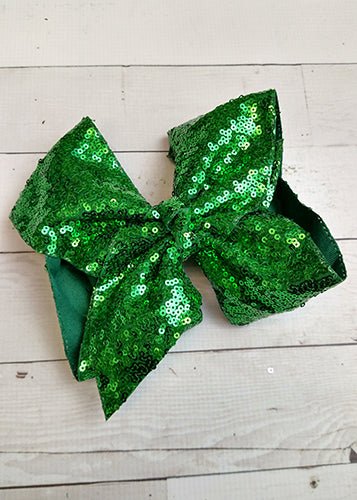6.5" Sequin Texas Size Hair Bows | Alligator Clip
