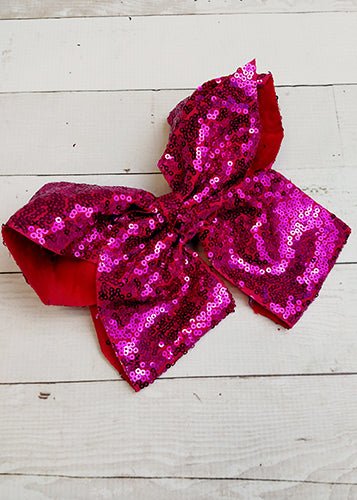 6.5" Sequin Texas Size Hair Bows | Alligator Clip