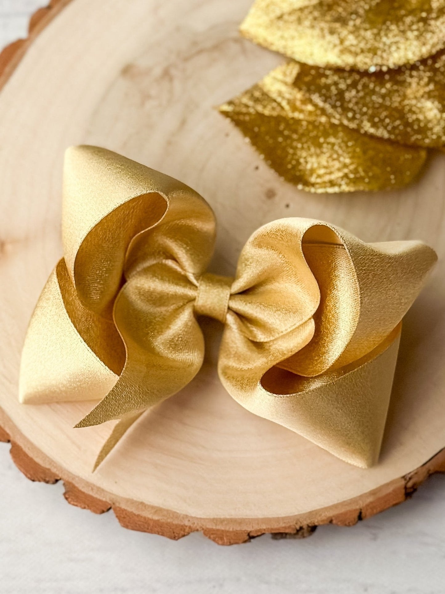 4.5" Shimmer Satin Hair Bows | Alligator Clip