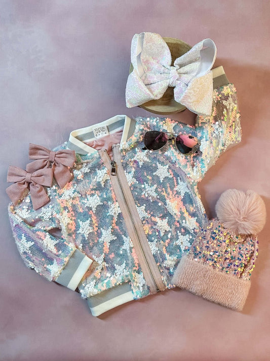 Sparkly Stars & Sequins Girls Jacket