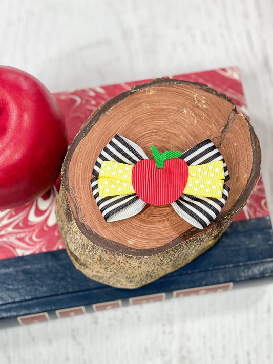 Teacher's Favorite Apple Bow Clippie