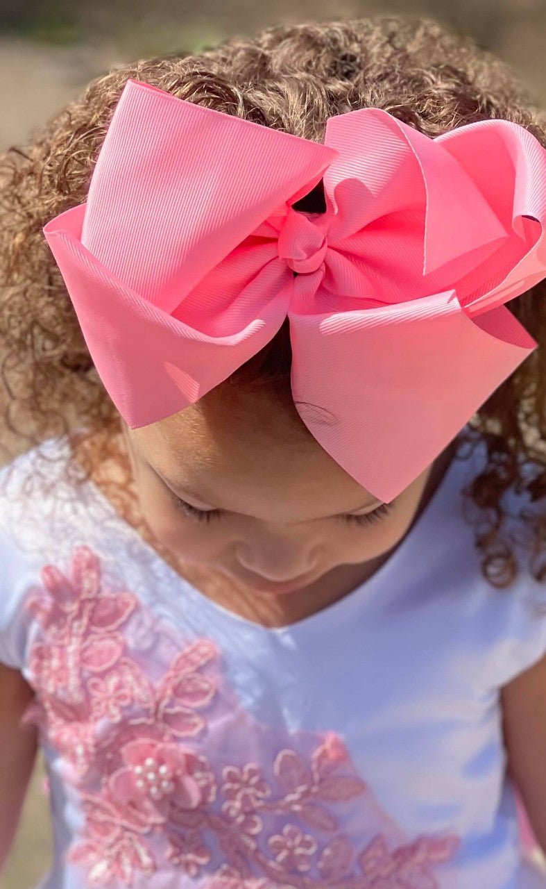6.5" Texas Size Grosgrain Hair Bow | Alligator or French Clip