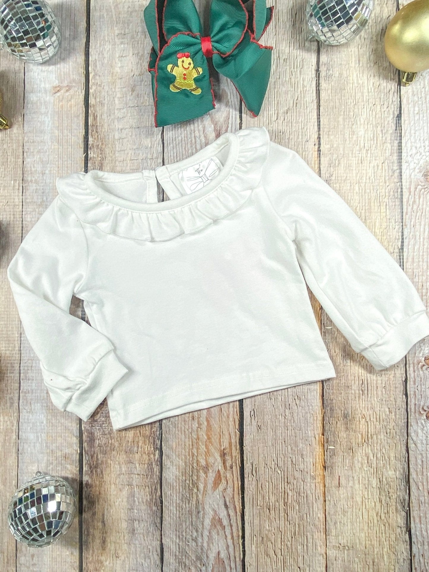 Timeless Gingerbread & Bows Infant Corduroy Romper