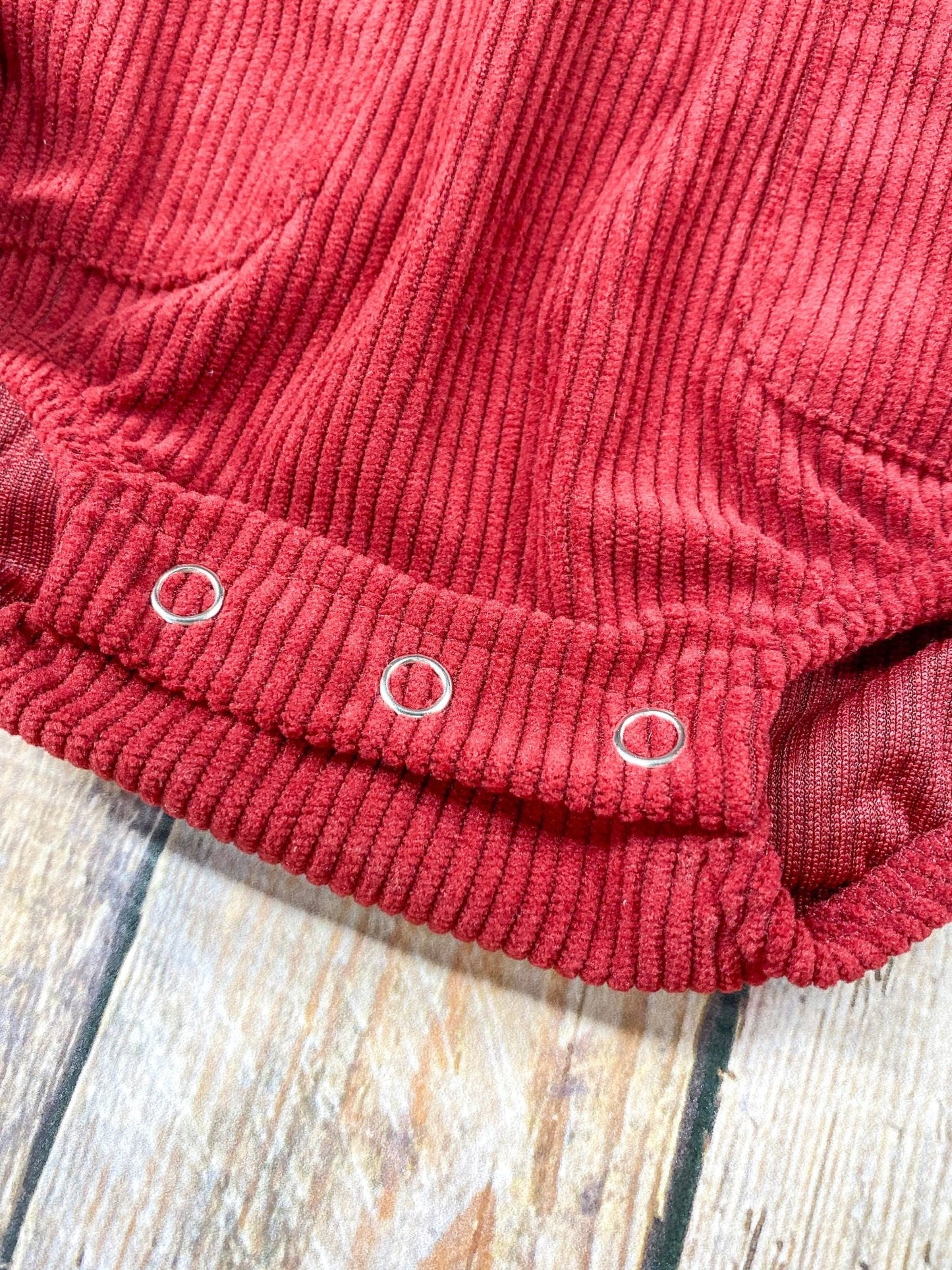 Timeless Gingerbread & Bows Infant Corduroy Romper