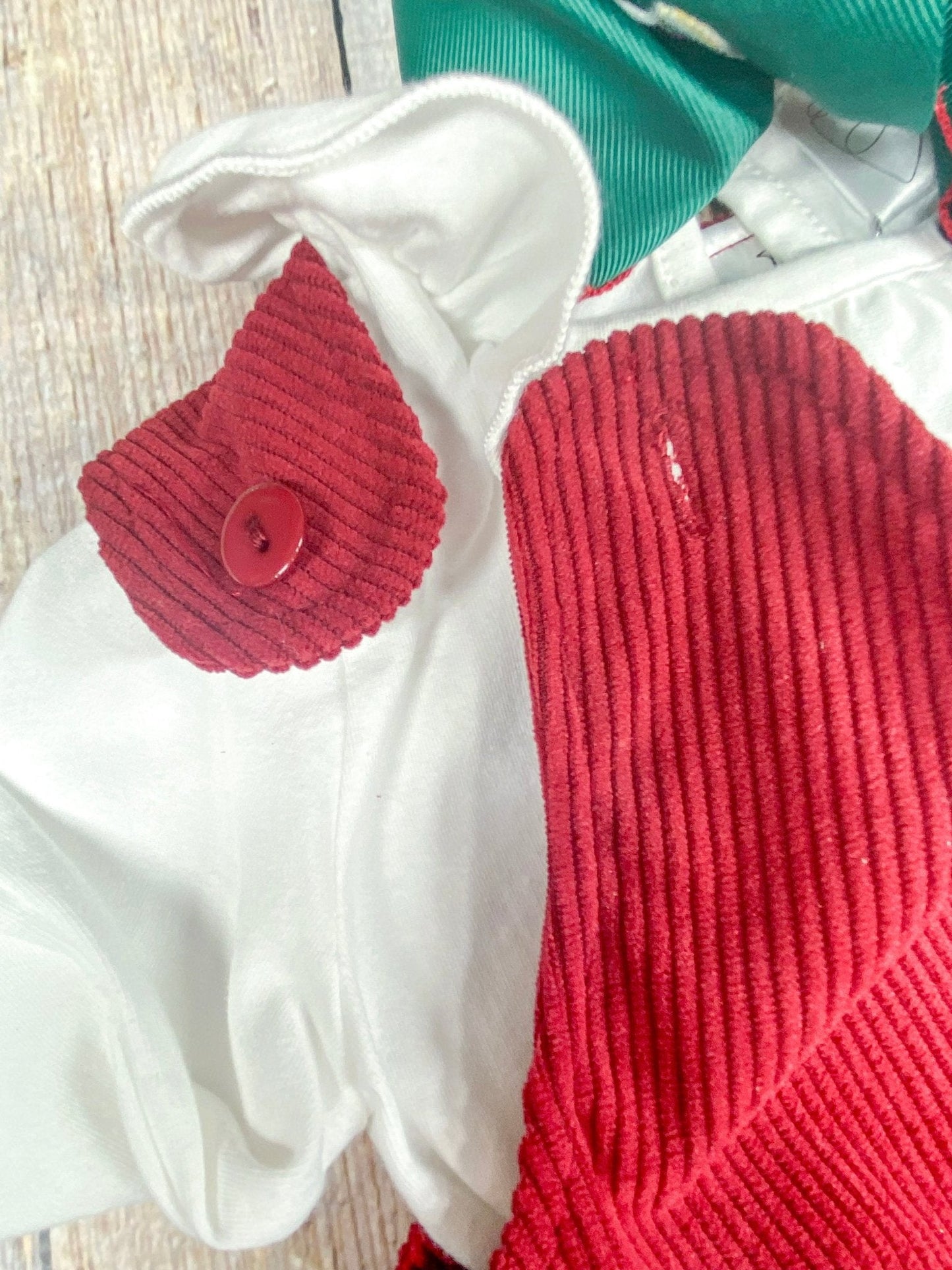 Gingerbread Bow Corduroy Jumper Christmas Dress