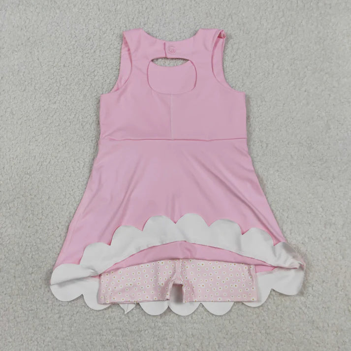 yoga dress scalloped