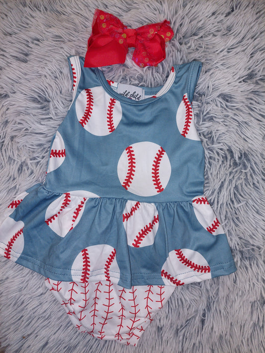 Baseball baby girl
