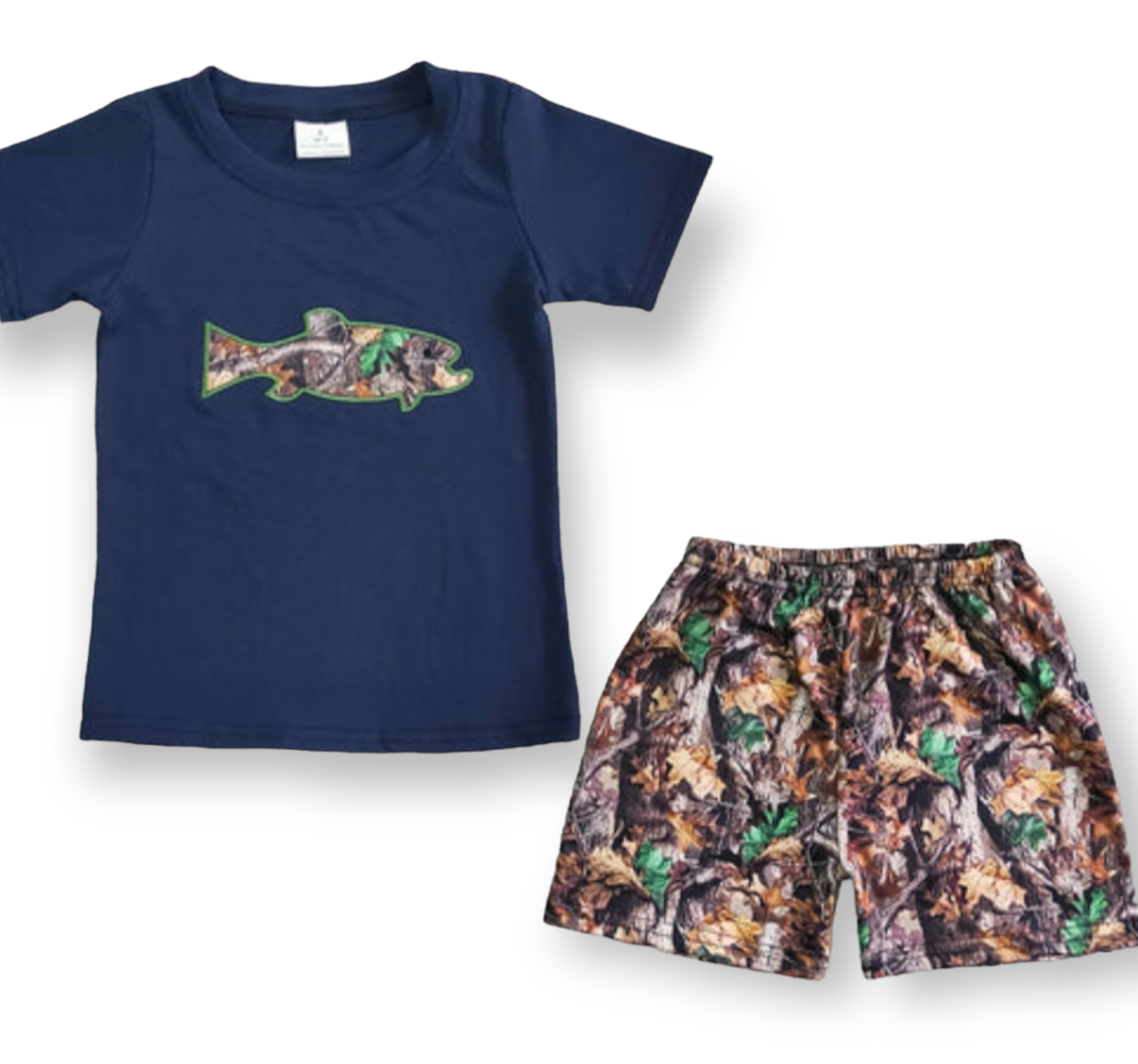 Boys shorts set fishing – Wild Child Children's Boutique